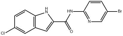 N-(5-bromopyridin-2-yl)-5-chloro-1H-indole-2-carboxamide 结构式