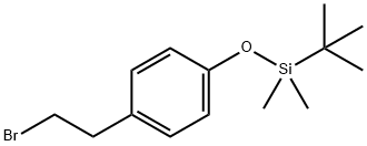 (4-(2-BROMOETHYL)PHENOXY)-(1,1-DIMETHYLETHYL)DIMETHYLSILANE, 620600-61-5, 结构式