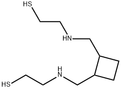 N,N'-Bis(2-mercaptoethyl)-1,2-cyclobutanebis(methanamine) 结构式