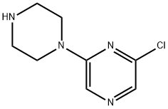 2-氯-6-哌嗪吡嗪 结构式