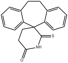 10,11-Dihydro-2'-thioxospiro[5H-dibenzo[a,d]cycloheptene-5,3'-piperidin]-6'-one 结构式