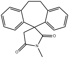 10,11-Dihydro-1'-methylspiro[5H-dibenzo[a,d]cycloheptene-5,3'-pyrrolidine]-2',5'-dione 结构式