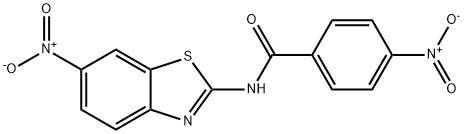 N-(6-Nitrobenzothiazol-2-yl)-4-nitrobenzamide 结构式