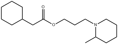 Cyclohexylacetic acid 3-(2-methylpiperidino)propyl ester 结构式