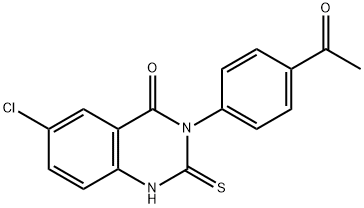 3-(4-Acetylphenyl)-6-chloro-2,3-dihydro-2-thioxoquinazolin-4(1H)-one 结构式