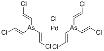 PALLADOUSCHLORIDE,BIS(TRI-BETA-CHLOROVINYL)ARSINE) 结构式