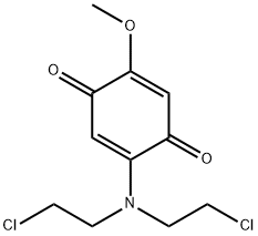5-[Bis(2-chloroethyl)amino]-2-methoxy-1,4-benzoquinone 结构式