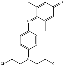 4-[[4-[Bis(2-chloroethyl)amino]phenyl]imino]-3,5-dimethyl-2,5-cyclohexadien-1-one 结构式