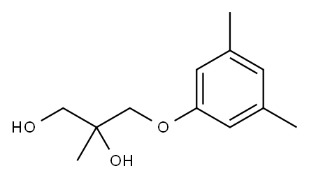 2-Methyl-3-(3,5-dimethylphenoxy)-1,2-propanediol 结构式