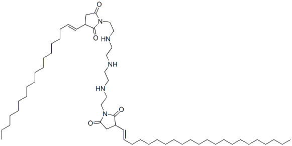 1-[2-[[2-[[2-[[2-[3-二十二烯基-2,5-二氧-1-吡咯烷基]乙基]氨基]乙基]氨基]乙基]氨基]乙基]-3-十八烯基-2,5-吡咯烷二酮 结构式