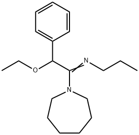 Hexahydro-1-[2-ethoxy-2-phenyl-1-(propylimino)ethyl]-1H-azepine 结构式