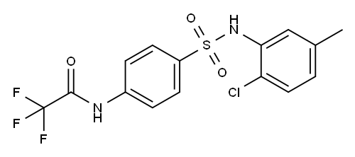 4'-[(2-Chloro-5-methylphenyl)sulfonylamino]-2,2,2-trifluoroacetanilide 结构式
