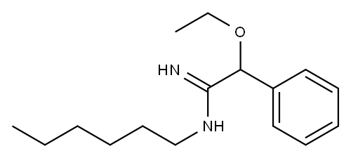 2-Ethoxy-N1-hexyl-2-phenylacetamidine 结构式