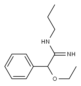 2-Ethoxy-2-phenyl-N1-propylacetamidine 结构式