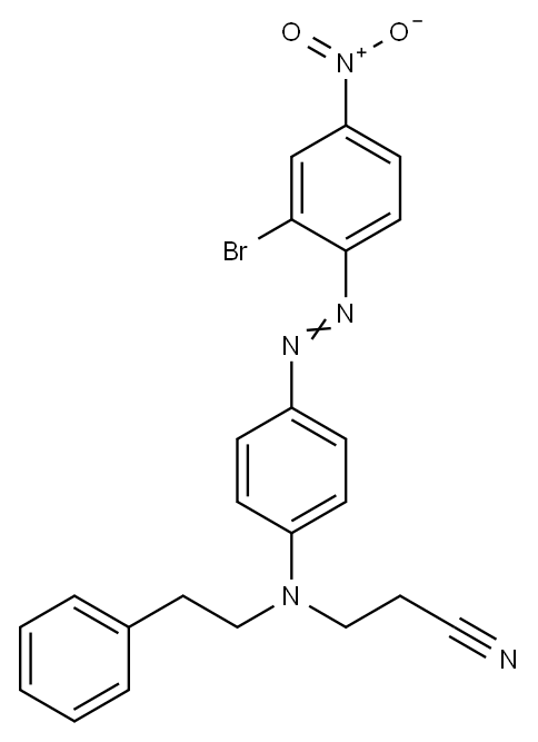 3-[[4-[(2-bromo-4-nitrophenyl)azo]phenyl](2-phenylethyl)amino]propiononitrile 结构式
