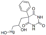 [3-(Hexahydro-2,4,6-trioxo-5-phenylpyrimidin-5-yl)-2-hydroxypropyl]hydroxymercury(II) 结构式
