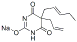 5-Allyl-5-(2-penten-1-yl)-2-sodiooxy-4,6(1H,5H)-pyrimidinedione 结构式