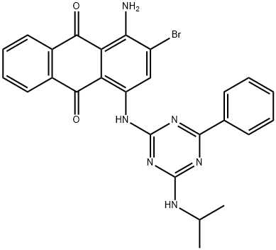 1-amino-2-bromo-4-[[4-[(1-methylethyl)amino]-6-phenyl-1,3,5-triazin-2-yl]amino]anthraquinone 结构式