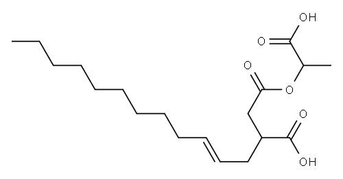 十二烯基丁二酸单(1-羧乙基)酯 结构式