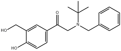 2-[(1,1-二甲基乙基)(苯基甲基)氨基]-1-[4-羟基-3-(羟基-甲基)苯基]乙酮沙丁胺醇 结构式