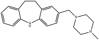 10,11-Dihydro-2-[(4-methyl-1-piperazinyl)methyl]-5H-dibenz[b,f]azepine 结构式