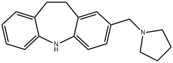 10,11-Dihydro-2-(1-pyrrolidinylmethyl)-5H-dibenz[b,f]azepine 结构式