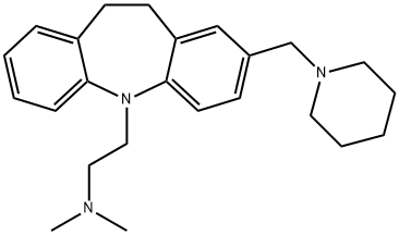 10,11-Dihydro-N,N-dimethyl-2-(1-piperidinylmethyl)-5H-dibenz[b,f]azepine-5-ethanamine 结构式