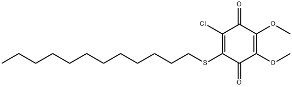 5-Chloro-2,3-dimethoxy-6-(dodecylthio)-1,4-benzoquinone 结构式