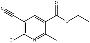 6-氯-5-氰基-2-甲基-3-吡啶甲酸乙酯 结构式