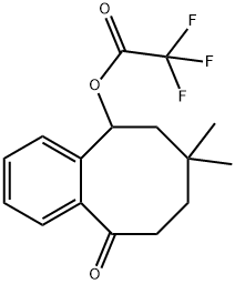 Trifluoroacetic acid 5,6,7,8,9,10-hexahydro-7,7-dimethyl-10-oxobenzocycloocten-5-yl ester 结构式