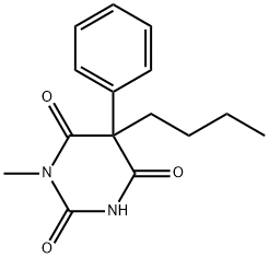 1-methyl-5-phenyl-5-butylbarbituric acid 结构式