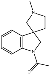 1-Acetyl-1'-methylspiro[indoline-3,3'-pyrrolidine] 结构式