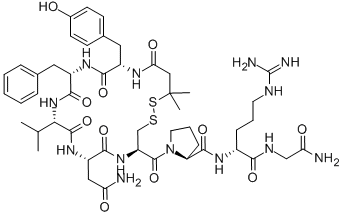 (DEAMINO-PEN1,VAL4,D-ARG8)-VASOPRESSIN 结构式
