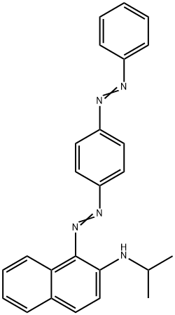 N-(isopropyl)-1-[[4-(phenylazo)phenyl]azo]naphthalen-2-amine 结构式