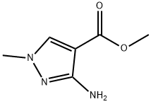 3-氨基-1-甲基吡唑-4-羧酸甲酯 结构式