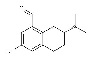(R)-5,6,7,8-Tetrahydro-3-hydroxy-7-isopropenyl-1-naphthalenecarbaldehyde 结构式