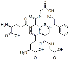S-(1-phenyl-2-hydroxyethyl)glutathione 结构式