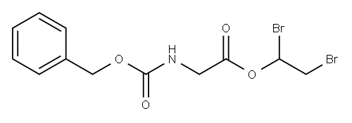 N-(Benzyloxycarbonyl)glycine 1,2-dibromoethyl ester 结构式