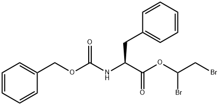 N-Benzyloxycarbonyl-3-phenyl-L-alanine 1,2-dibromoethyl ester 结构式