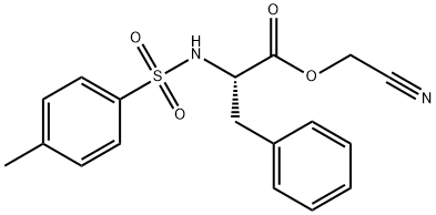 N-(p-Tolylsulfonyl)-L-phenylalanine cyanomethyl ester 结构式