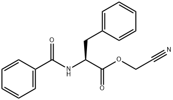 N-Benzoyl-L-phenylalanine cyanomethyl ester 结构式