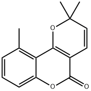2,2,10-Trimethyl-2H,5H-pyrano[3,2-c][1]benzopyran-5-one 结构式