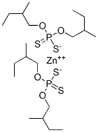 O,O'-bis(2-methylbutyl) hydrogen dithiophosphate, zinc salt 结构式