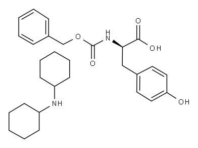 N-ALPHA-CARBOBENZOXY-D-TYROSINE DICYCROHEXYLAMMONIUM SALT Structure