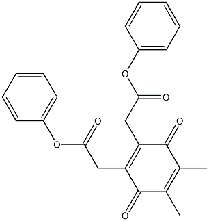 phenyl 2-[4,5-dimethyl-3,6-dioxo-2-(phenoxycarbonylmethyl)-1-cyclohexa -1,4-dienyl]acetate 结构式