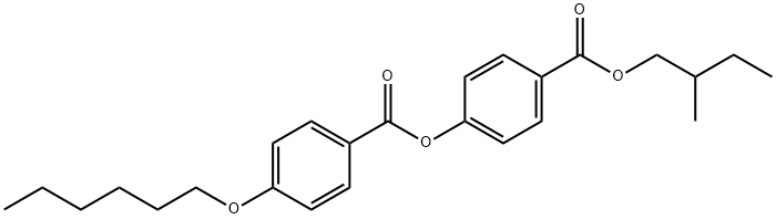 4-[(2-methylbutoxy)carbonyl]phenyl 4-(hexyloxy)benzoate 结构式
