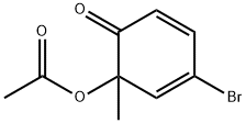 Acetic acid 3-bromo-1-methyl-6-oxo-2,4-cyclohexadienyl ester Structure