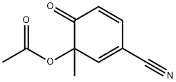 Acetic acid 3-cyano-1-methyl-6-oxo-2,4-cyclohexadienyl ester Structure