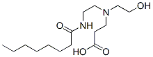 N-(2-hydroxyethyl)-N-[2-[(1-oxooctyl)amino]ethyl]-beta-alanine 结构式
