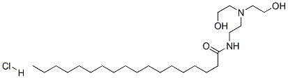 N-[2-[bis(2-hydroxyethyl)amino]ethyl]stearamide monohydrochloride 结构式